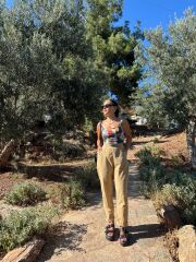 Soft Bej Keten Pantolon