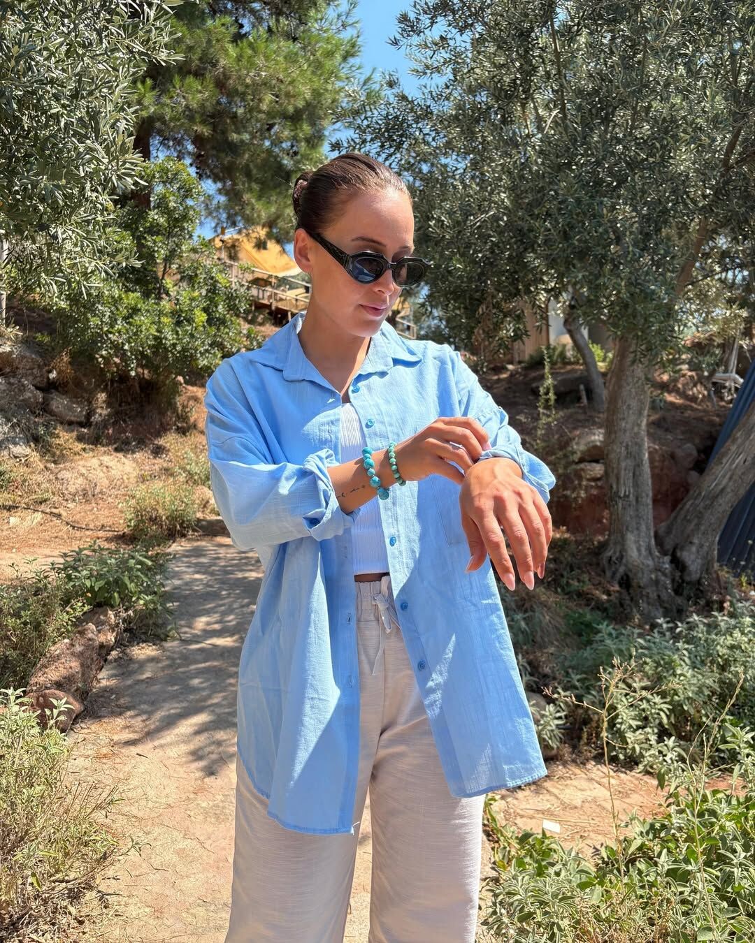 Oversize Keten Gömlek