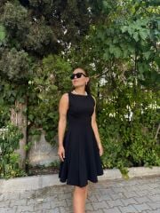 Kruvaze Kesimli Krep Elbise