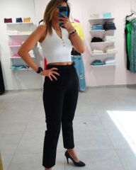 Yüksek Bel Siyah Mom Jeans