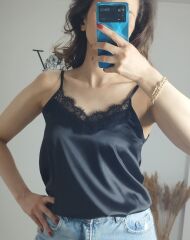 Askılı Dantel Bluz