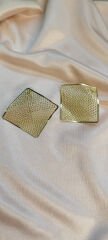 Gold Geometrik Çelik Küpe