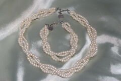 Tasarım İnci Kolye & Bileklik Seti | Sky Fashion