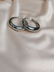 Gümüş Çelik Halka Küpe | Sky Fashion