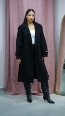 Oversize Uzun Kaşe Kaban