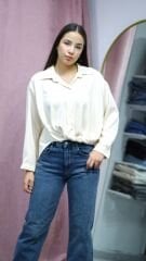 Oversize Bağlamalı Gömlek