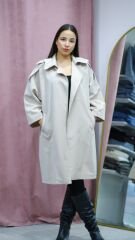 Oversize Bej Trençkot