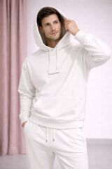 Santlrent Detaylı Krem Premium Erkek Sweat